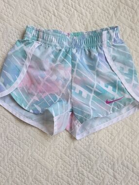 Nike Girls' Pastel Tie-Dye Athletic Shorts - Mint, Pink & Lavender